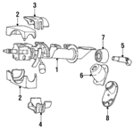 4690011 - Steering: Steering Column for Chrysler: LeBaron | Dodge: Spirit Image