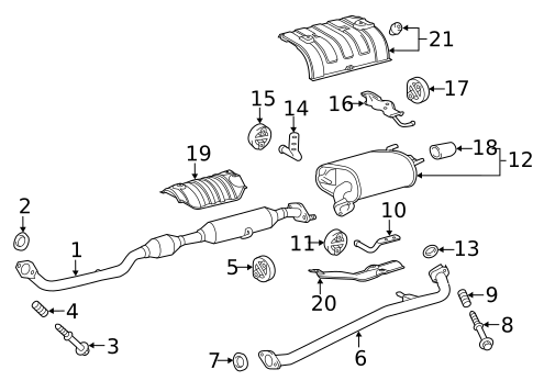 Exhaust Components for 2017 Toyota Camry #0