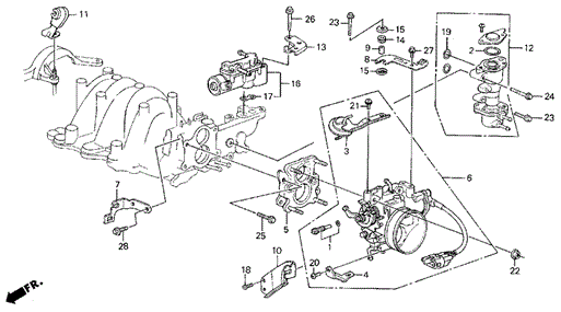 Throttle Body (86-87) for 1987 Acura Legend #0