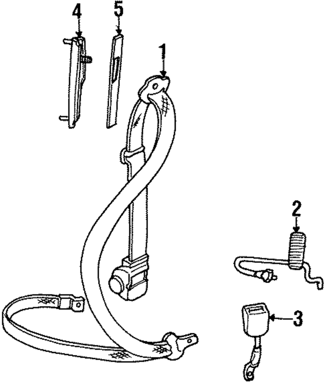 F8RZ63611B09BAA - Electrical: Retractor Assembly for Ford Image