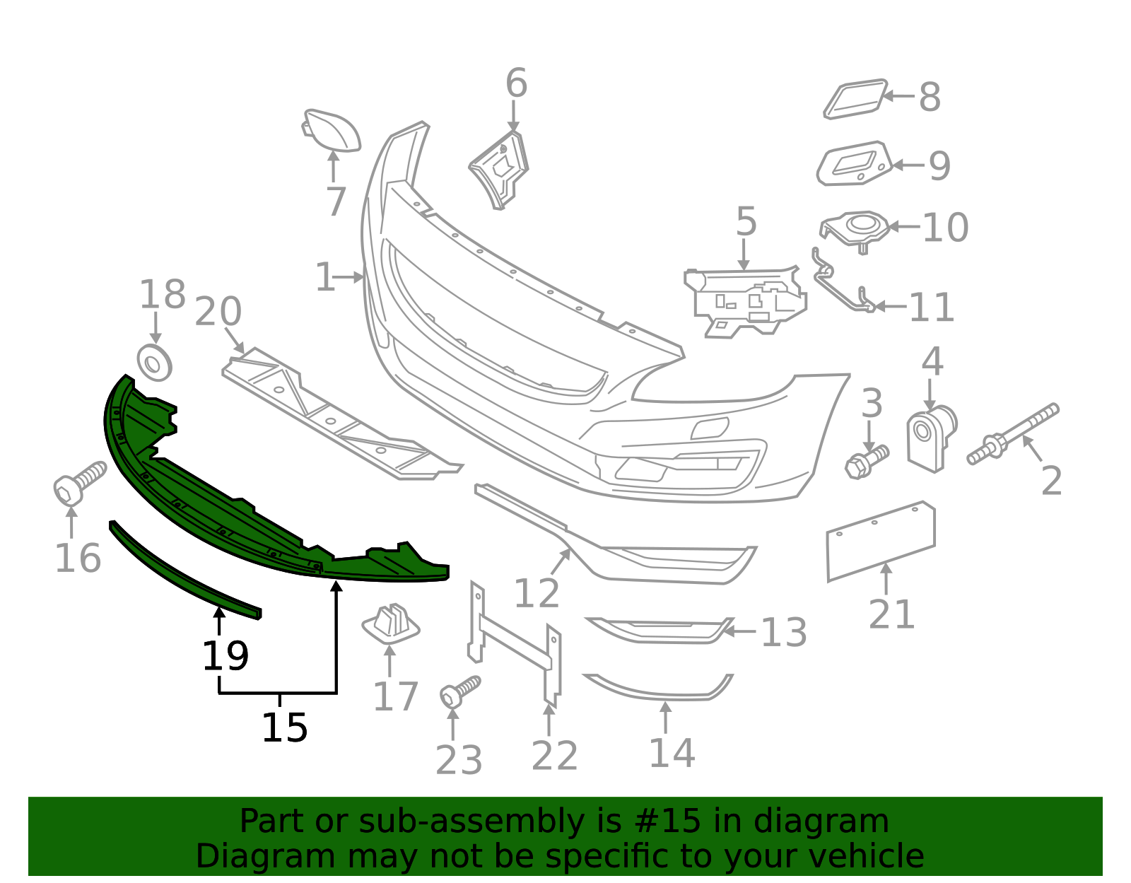 2014-2018 Volvo Valance Panel 31323863 | TascaParts.com