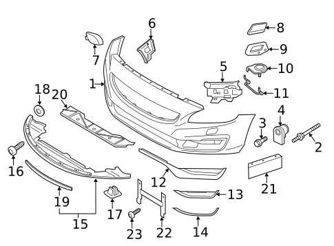 Bumper & Components - Front for 2018 Volvo V60 #0