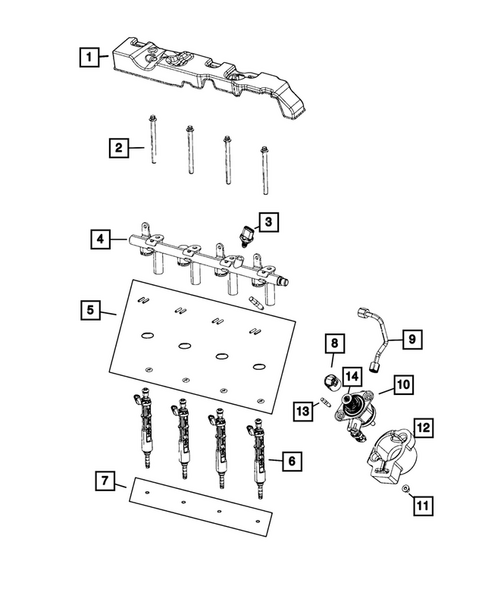Fuel Rail and Injectors for 2026 Jeep Wrangler #0