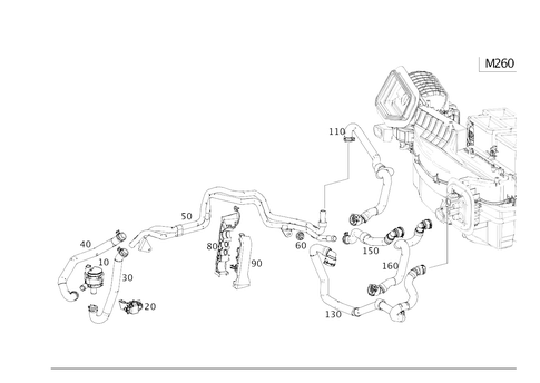 Heating Water Lines for 2022 Mercedes-Benz CLA35 AMG #0