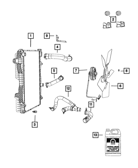 Radiator and Related Parts; Charge Air Cooler for 2015 Ram 2500 #1