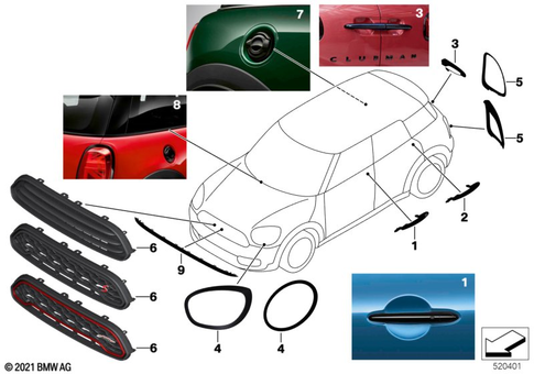 Exterior Trim Components for 2020 Mini JCW GP #5