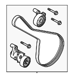 31480409 - Cooling System: 2018-2021 Volvo Serpentine Belt for Volvo: S60, S90, V60, V60 Cross Country, XC60 Image