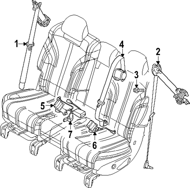 89870AR500OCW - : Outer Belt Assembly for Hyundai Image