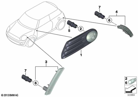 Turn Signals Front / Side for 2010 Mini Cooper S #0