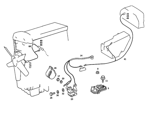 Ignition System and Cable Harness for Tachometer and Fan for 1987 Mercedes-Benz 190E #0
