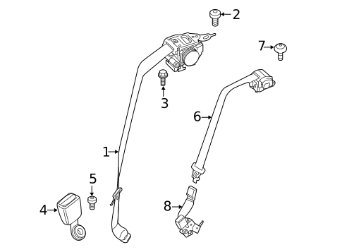 Rear Seat Belts for 2023 BMW M850i xDrive Gran Coupe #0