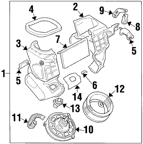 Blower Motor & Fan for 2001 Chevrolet Metro #0