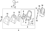 88300S9520ONA - : Seat Back Assembly for Kia: Telluride Image