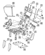 1AL811D1AA - Interior Trim: Headrest Sleeve, Slave Cylinder for Chrysler: Town &amp; Country | Dodge: Caravan, Grand Caravan Image