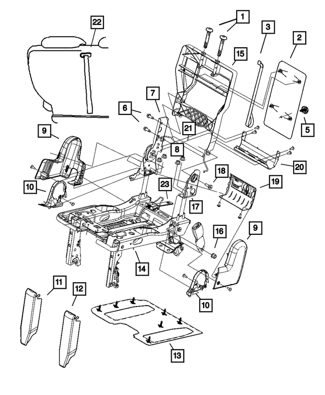 1AL811J1AA - Interior Trim: Headrest Sleeve, Slave Cylinder for Mopar Image