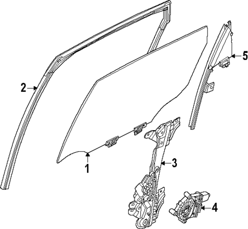 Glass - Rear Door for 2025 Nissan Murano #0