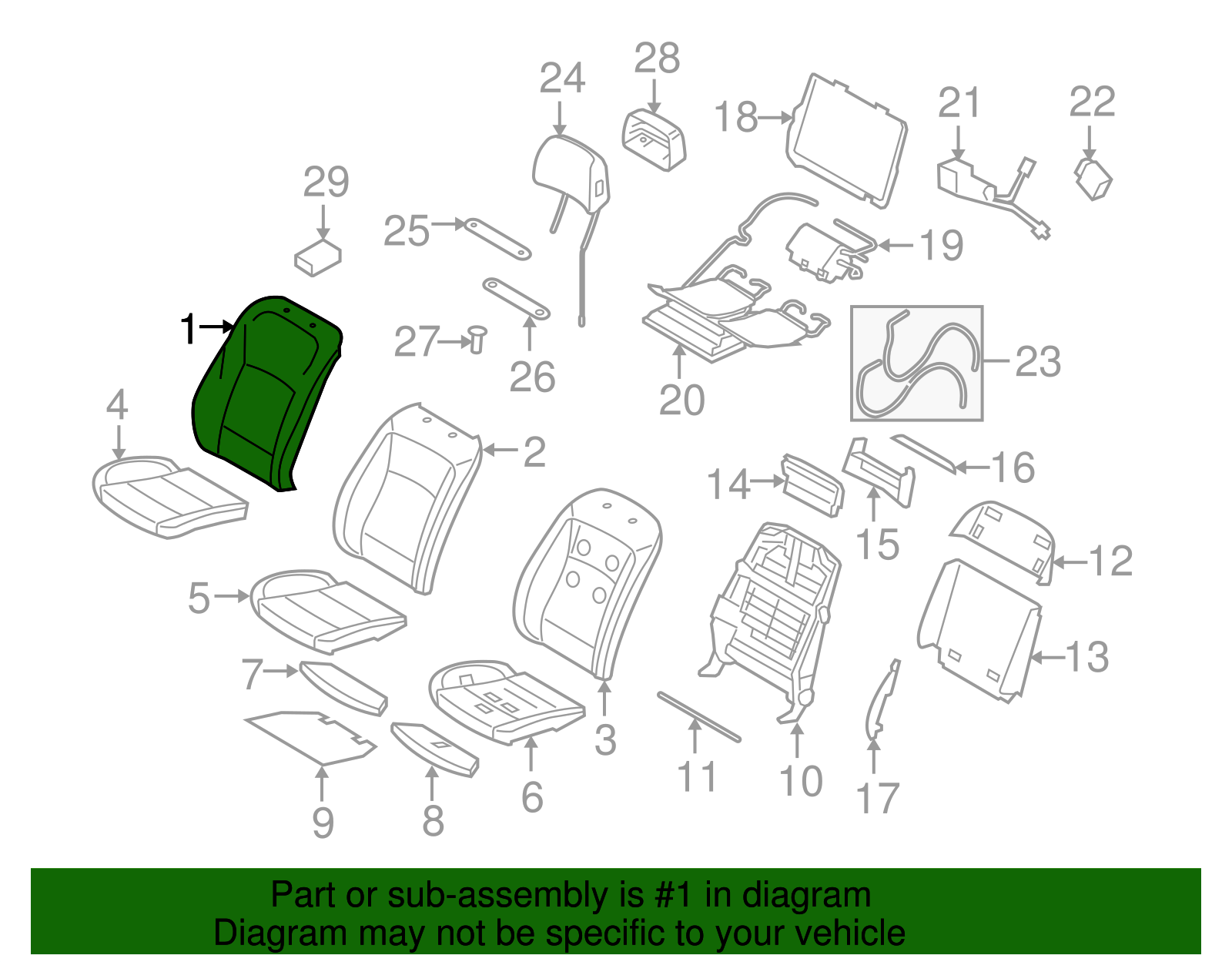 Seat Back Cover (52-10-7-255-086)