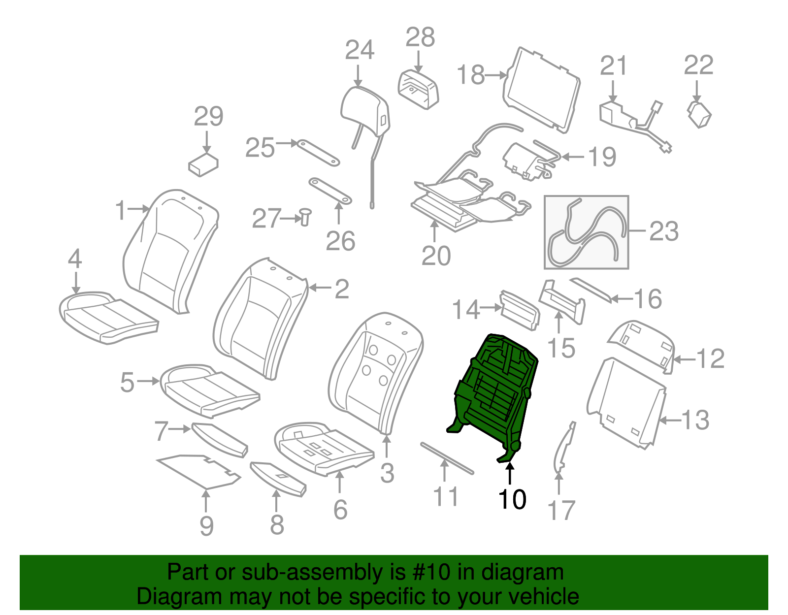 Seat Back Frame (52-10-7-251-482)