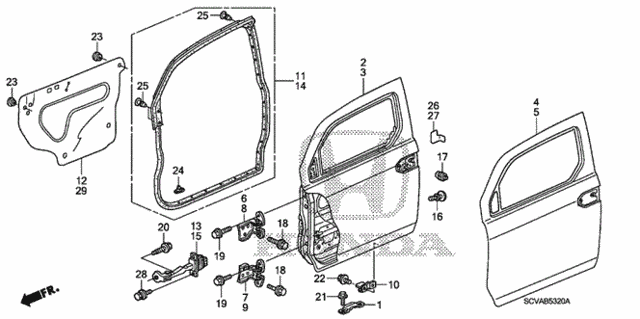 Front Door Panels for 2007 Honda Element #0