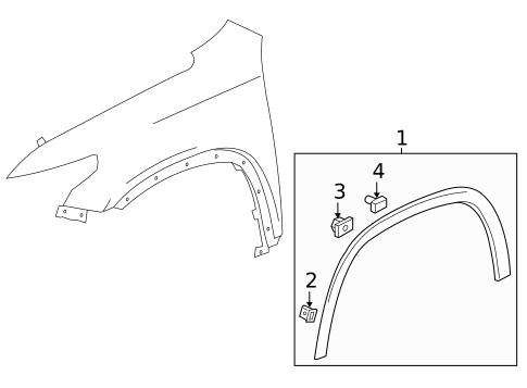 Exterior Trim - Fender for 2022 Chevrolet Traverse #0
