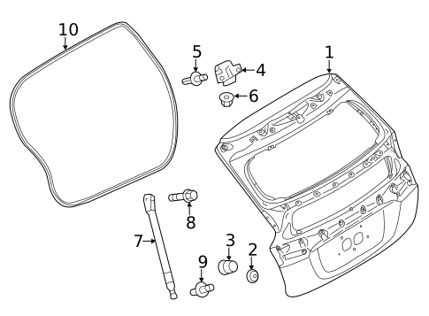 Liftgate for 2020 Mitsubishi Eclipse Cross #0