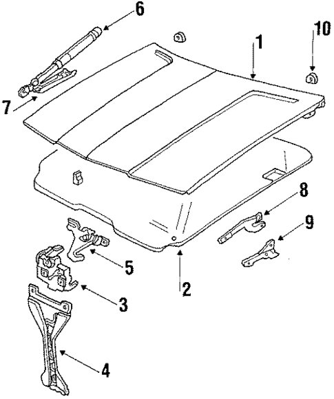 Hood & Components for 1988 Buick Skylark #0