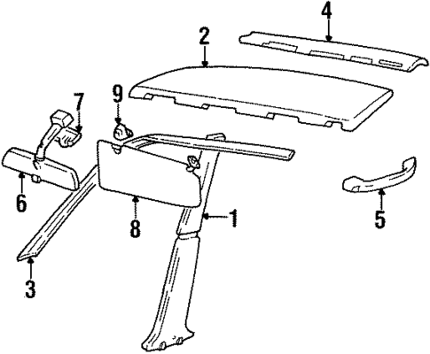 Interior Trim - Roof for 1998 Chevrolet Tracker #0
