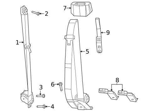 Rear Seat Belts for 2020 Ram 1500 #0
