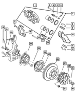 5015456AA - : Brake Hub And Bearing for Mopar Image