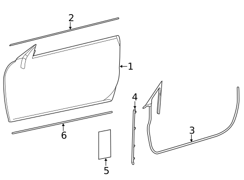 Exterior Trim - Door for 2012 Mercedes-Benz CL600 #0