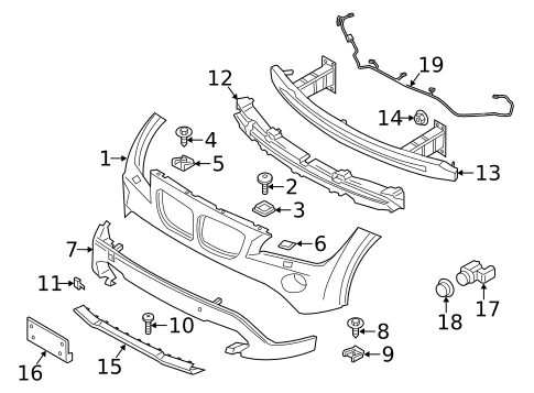 Bumper & Components - Front for 2013 BMW X1 #1