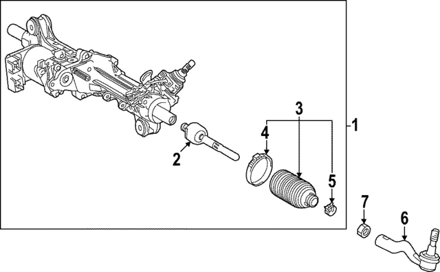 442500W041 - : Rack And Pinion Assembly for Lexus Image