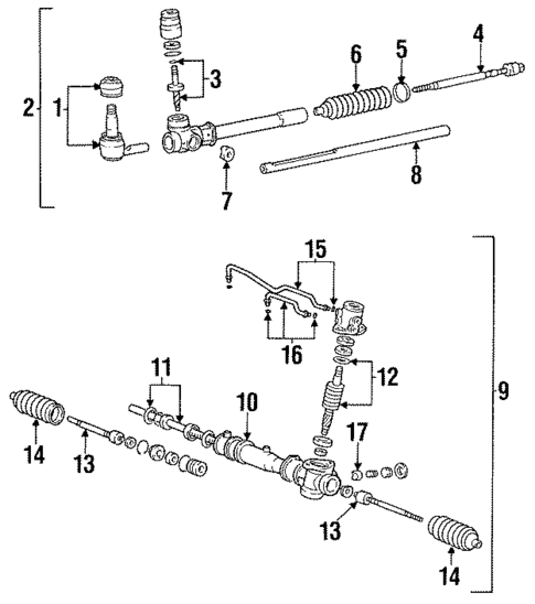 Steering Gear & Linkage for 1993 Mitsubishi Precis #0