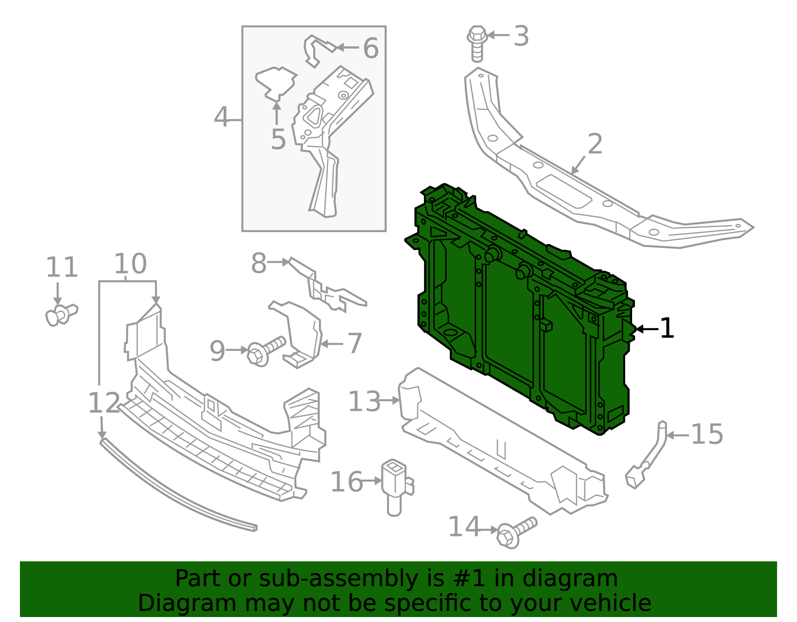 K127-53-110B - Radiator Support Panel - 2017-2024 Mazda CX-5