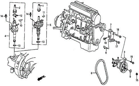 Speed Sensor - P.S. Pump for 1984 Honda Prelude #0