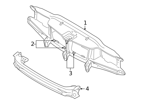 Radiator Support for 1998 Volvo V70 #0