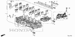 121005BAA00 - Engine: CYLINDER HEAD ASSY. for Honda Image