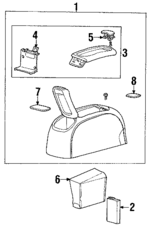 XF2Z16044D34AAA - Body: Console Assembly for Mercury: Villager Image