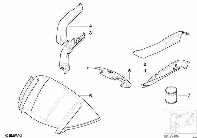 46637694726 - Body Equipment: Handlebar Cover Bottom Rght Prime-Coated -  for BMW-Motorrad Image
