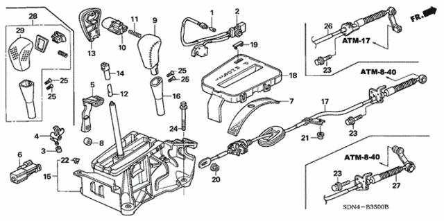 Select Lever for 2004 Honda Accord #0