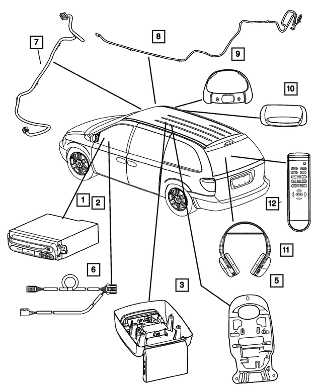 5093868AE - Instrument Panel and Radios and Consoles: Monitor Housing for Mopar Image