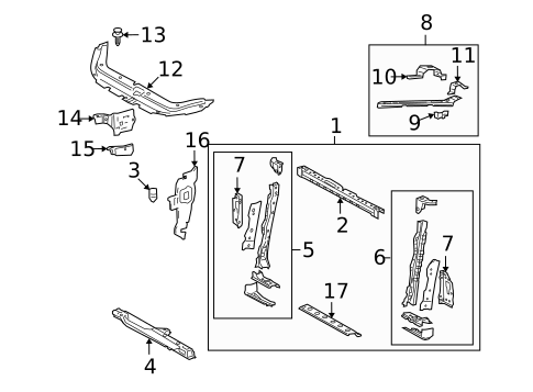 Radiator Support for 2007 Toyota RAV4 #0