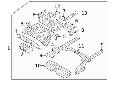 Rear Floor & Rails for 2010 Kia Optima #0