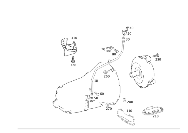 2212700084 - MB Automatic Transmission: Oil Filler Pipe for Mercedes-Benz: CL600, CL65 AMG, S600 Image image