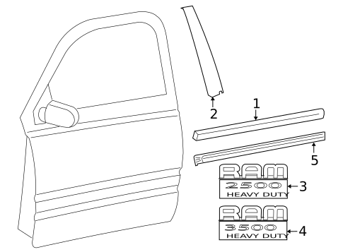Exterior Trim - Front Door for 2012 Ram 2500 #0