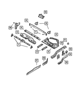 5017435AB - Frames and Bumpers: Front Floor Pan Beam for Chrysler: PT Cruiser Image
