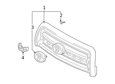 Grille & Components for 2004 Toyota Tundra #0