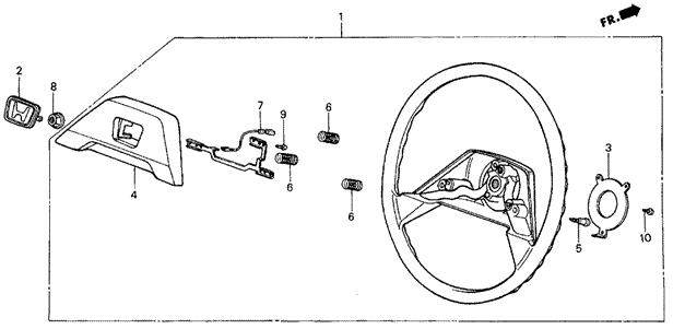 Steering Wheel (STD) for 1985 Honda Civic #0