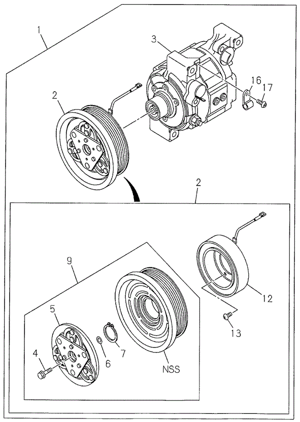 A/C Compressor (FR:9810) for 2000 Honda Passport #0
