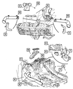 5291511AC - Air Conditioners and Heaters: Air To Rear Seat Duct for Mopar Image